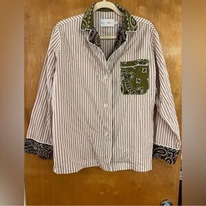 Call‎ it by Your Name Striped Shirt with Paisley Details